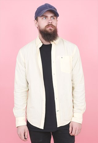 VINTAGE TOMMY HILFIGER YELLOW SHIRT /R6044