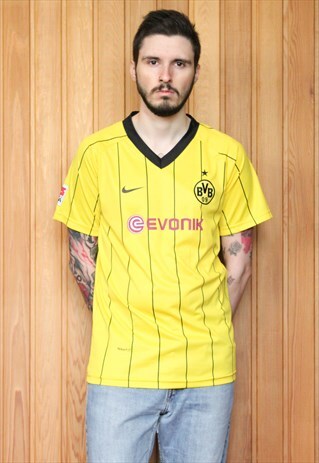 VINTAGE 1990S YELLOW NIKE FOOTBALL SHIRT