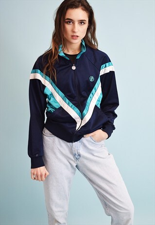90'S RETRO SPORTS COLOUR BLOCK TRACKSUIT JACKET TOP