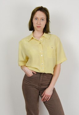 DEVILLE 90's Women's M Blouse Shirt Short Sleeves
