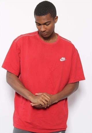 VINTAGE NIKE LOGO T-SHIRT RED