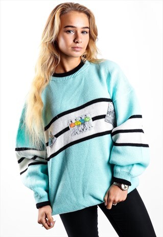 VINTAGE PATCHED JUMPER K104