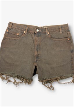 Vintage Levi's 550 Cut Off Denim Shorts Brown W38 BV20322