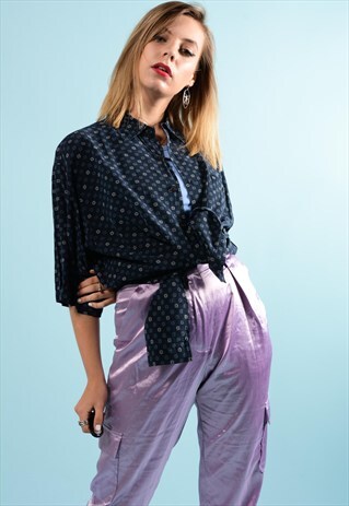 VINTAGE BOYFRIEND FIT PATTERN SHIRT