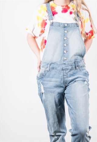 VINTAGE BLUE DENIM DUNGAREES