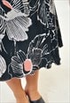 VINTAGE MIDI SKIRT IN FLOWER PRINT