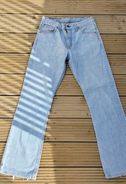 Vintage Pale Blue 507 Bootcut Stonewashed Levi Jeans