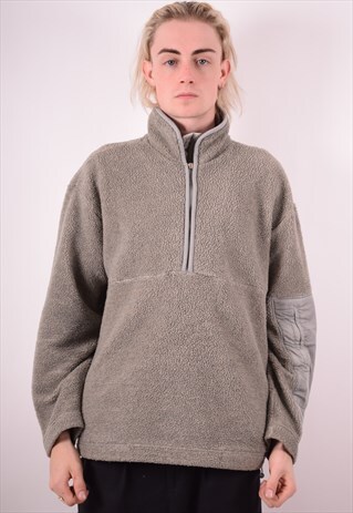GIANFRANCO FERRE MENS VINTAGE FLEECE JUMPER XL GREY 90S