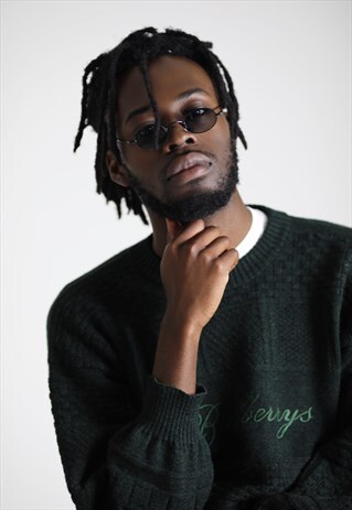 BLACK SUMMER OG ROUND 90S Y2K SLIM SUNGLASSES SHADES