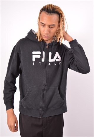 VINTAGE FILA HOODIE SWEATER BLACK