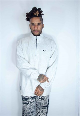 PUMA 1/4 ZIP EMBROIDED SWEATSHIRT