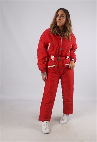 VINTAGE READY FULL SKI SUIT SNOW SPORTS 90'S UK 10 (H4I)