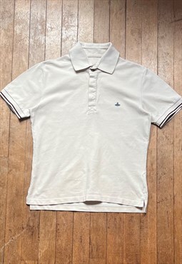 Vivienne Westwood Cream Short Sleeved Polo Shirt 