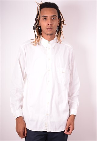 EMPORIO ARMANI MENS VINTAGE SHIRT LARGE WHITE 90S