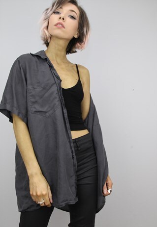 VINTAGE 80S/90S OVERSIZED SILK SHIRT