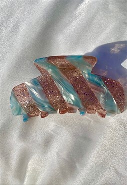 Prettybee design claw clip in mermaid sparkle 