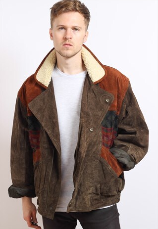 VINTAGE AZTEC NAVAJO FLEECE LINED JACKET