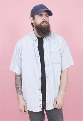 VINTAGE ROUTE 66 DENIM SHIRT /R12284