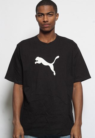 VINTAGE PUMA BIG LOGO T-SHIRT BLACK