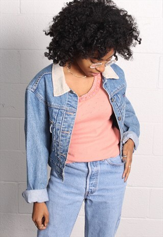 DOPE 90'S UNION BAY CROPPED DENIM JACKET