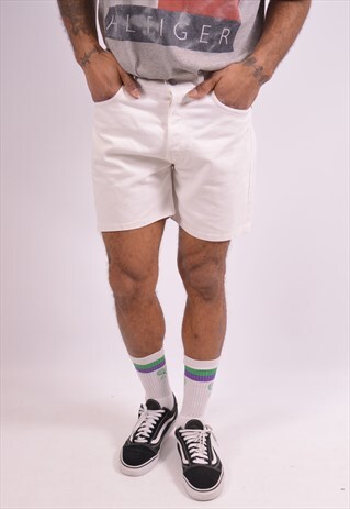 LEVI'S MENS VINTAGE DENIM SHORTS W32 WHITE 90S