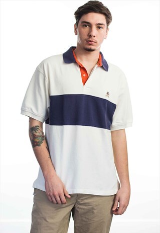 VINTAGE TOMMY HILFIGER LOGO POLO SHIRT 90S L 12.3