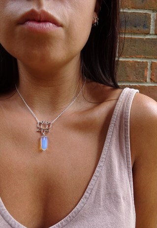LOTUS & OPAL NECKLACE