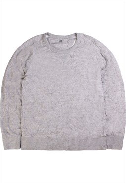 Vintage  Uniqlo Sweatshirt Plain Crewneck Heavyweight Grey