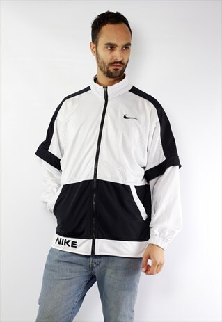 TRACK JACKET NIKE / WINDBREAKER NIKE BLACK WHITE