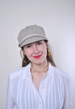 Vintage grey newsboy women cute autumn beret cap