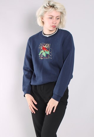 VINTAGE XMAS CHRISTMAS PRINT SWEATSHIRT