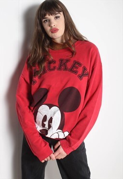Vintage Disney Mickey Mouse Sweatshirt Red