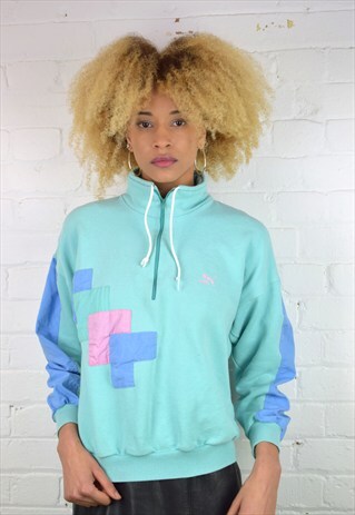 VINTAGE 90'S PUMA 1/3 ZIP JUMPER