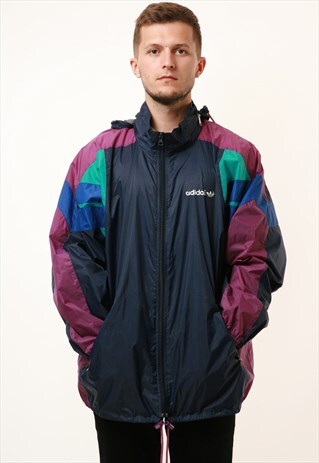 90S VINTAGE ADIDAS OLDSCHOOL RAINPROOF SHELL JACKET 15019