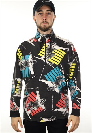 VINTAGE 1/4 ZIP SKI SWEATSHIRT JUMPER