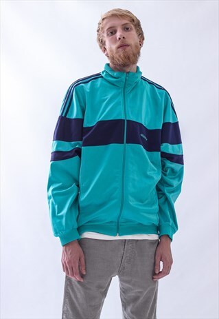 VINTAGE MENS ADIDAS TRACK TOP SUIT TEAM LOGO JACKET