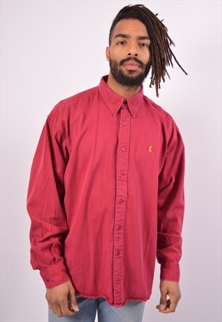 VINTAGE YVES SAINT LAURENT SHIRT MAROON