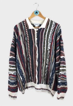 Vintage Striped Jumper Knitted Patterned