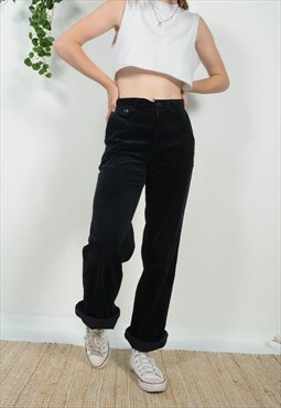 Vintage 90s Corduroy Trousers Blue Relaxed Fit