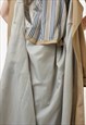 BEIGE MAXI LONG PADDED BUTTONS UP LINED TRENCH COAT 2669