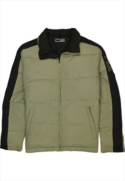 Vintage 90's Fila Puffer Jacket Nylon Full Zip up Green