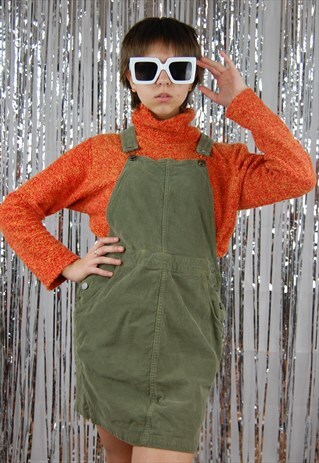 VINTAGE GREEN SKIRT DUNGAREE