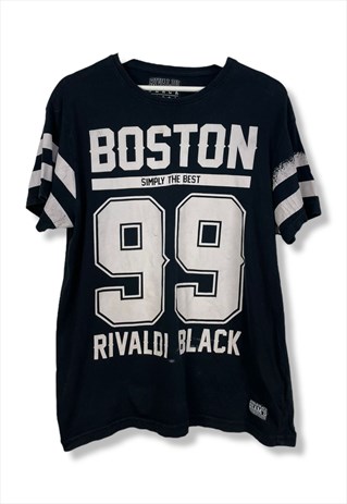 Vintage Boston Rivaldi Black T-Shirt in Black M