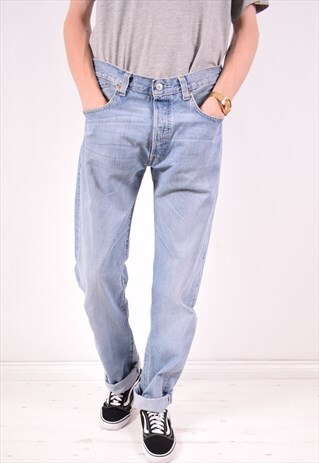 LEVI'S 501 MENS VINTAGE JEANS W33 L36 BLUE 90S