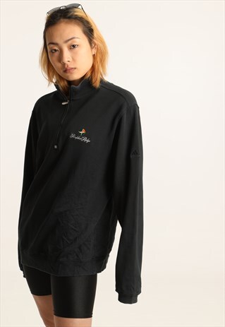 VINTAGE ADIDAS EMBROIDERED 1/4 ZIP SWEATSHIRT