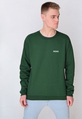 GREEN XOXO (WHITE) SWEATSHIRT