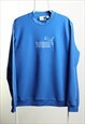 Vintage Puma Crewneck Logo Sports Sweatshirt Blue