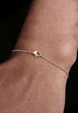 Women's 2.5mm Curb Bracelet Chain - Gold