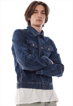 Vintage PRADA Jacket Denim Jeans Y2K Blue