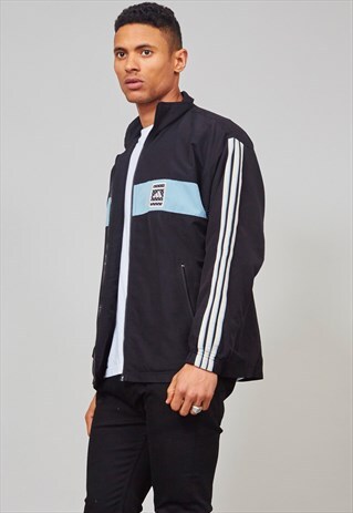VINTAGE FULLY LINED BLACK 1990'S MESH SPORTS ADIDAS JACKET
